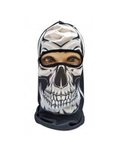 Elastiek kap wit-zwarte schedel, Skull