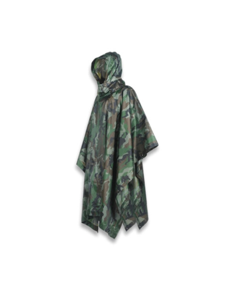 Poncho impermeable militar, color camo