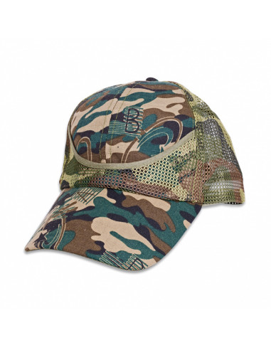 Groene camouflage camo pet, verstelbaar met rooster