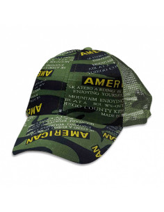 Gorra American estampado Camo verde de Barbaric