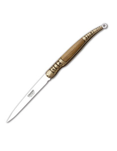 Stilettomes met olijfhouten handvat, lemmet 5,5 cm.