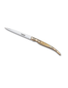 Stilettomes met handvat van imitatiehoorn, lemmet 7 cm. 2
