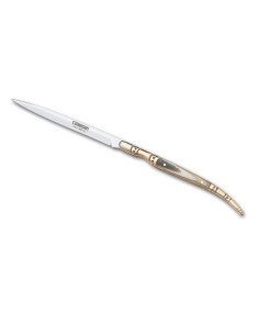 Stilettmesser mit Griff aus Hornimitat, Klinge 10 cm. 2