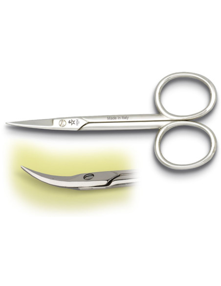 Gebogene Nagelhautschere mit feiner... Gebogene Nagelhautschere mit feiner...