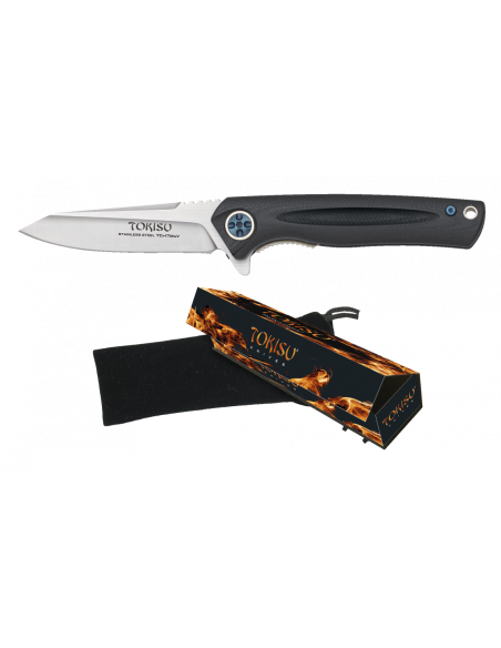 Tokisu mes met CNC lagers en G10 handvat