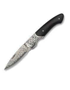 Damascus stalen zakmes met magnetische doos