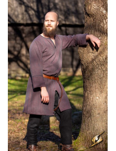 Viking tunika sildebensmønster i bomuld Woodland model,...