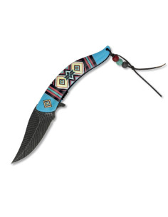 Navaja Indian azul con apertura asistida