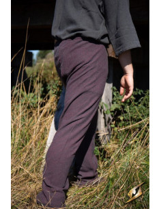 Viking broek visgraatpatroon model Arvid, grijs-bordeaux