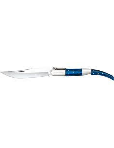 Arabisch zakmes met ratel, blauw houten handvat (lemmet,... 2
