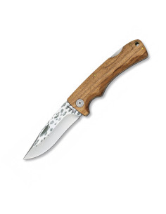 Navaja de bolsillo madera zebra, hoja 9 cm.