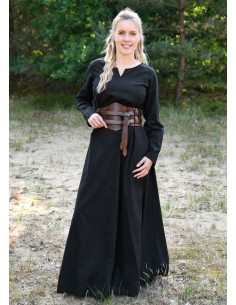 Mittelalterkleid Milla Ligero für Damen, schwarz