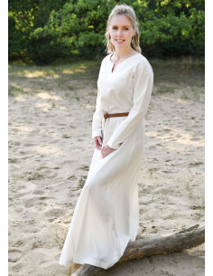 Middeleeuwse Milla Ligero jurk voor dames, naturel wit 2