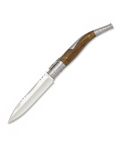 Navaja clásica Albainox mango madera zebra, hoja 13,20 cm.