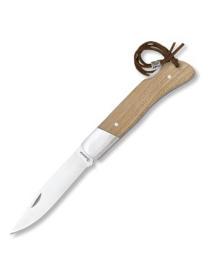 Albainox-Taschenmesser mit Holzgriff und Stahlzwinge, 7,8...
