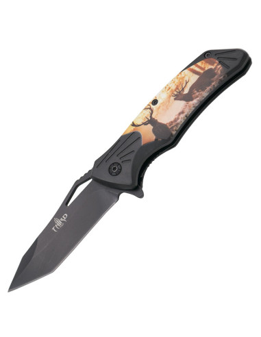 Deer Third Messer, schwarze Klinge, Modell K2915