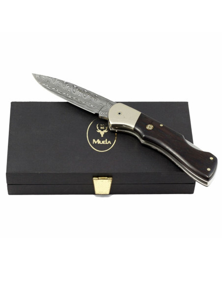 Låsekniv med damaskus stålblad