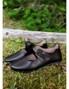 Zapato medieval mujer Latchet, marrones (siglos XIII-XV)