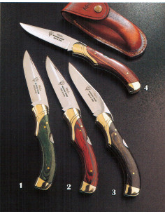 Handgefertigtes Taschenmesser mit Schloss und Holzgriffen