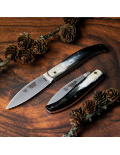 Pastora-Taschenmesser, Horngriff, Klinge 9,5 cm.