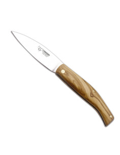 Navaja acero 420 mango olivo, hoja 7 cms. 2
