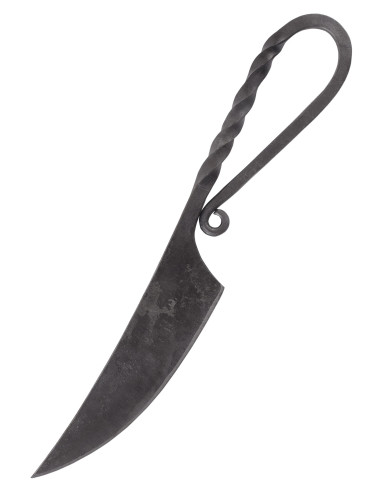 Håndsmedet middelalderkniv (21 cm.)