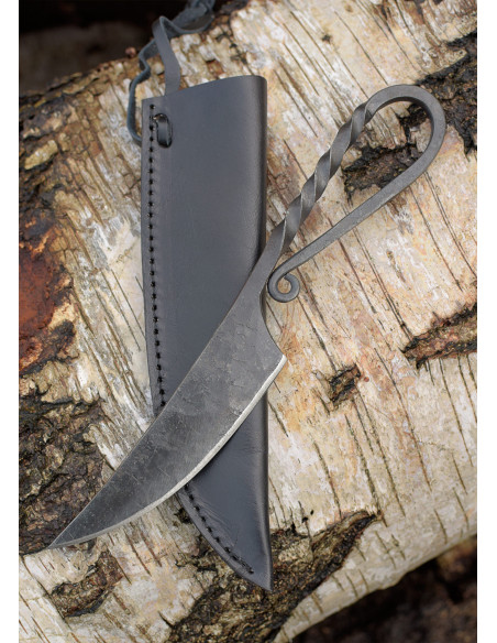 Handgesmeed middeleeuws mes (21 cm.)