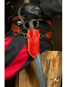Tahalí con anillas para espadas sin filo - Rojo