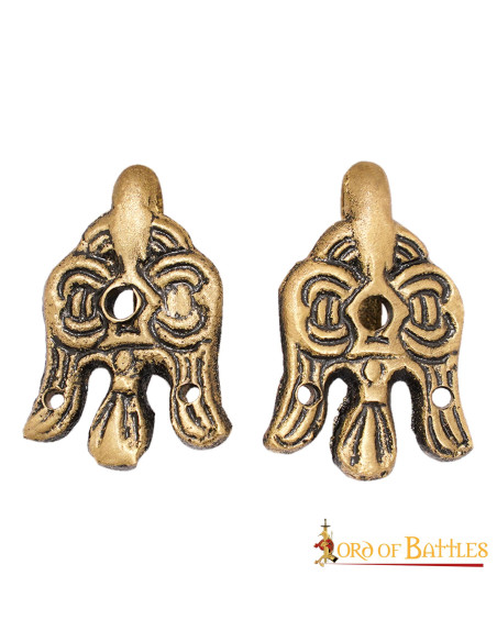 Set 2 vikinghaken met de raaf van Odin