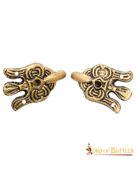 Set 2 ganchos vikingos con cuervo de...