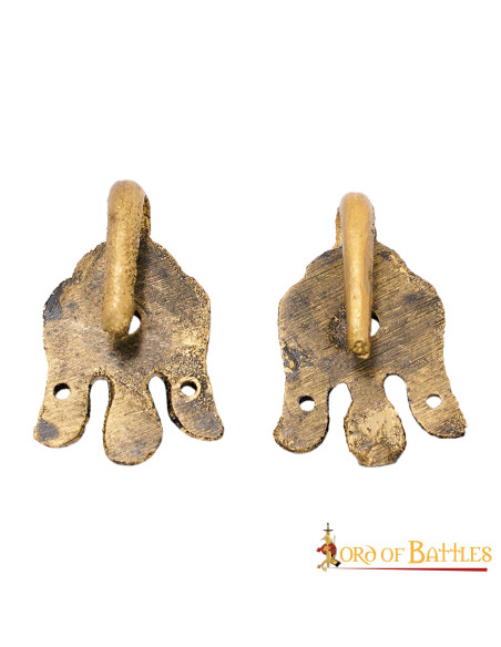 Set 2 ganchos vikingos con cuervo de...