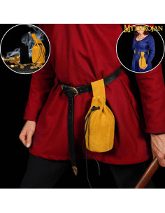 Bolsita medieval para recreacionistas - Amarillo mostaza 2