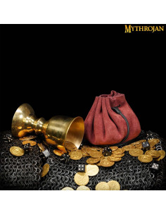 Mittelalterliche Tasche für Erholung, Gold und Würfel –...