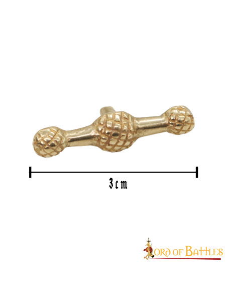 Set mit 5 vermessingten...