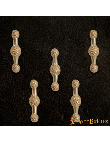 Set van 5 vermessingde middeleeuwse...