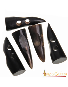 Set mit 5 mittelalterlichen Hornverschlüssen für Kleidung... 2