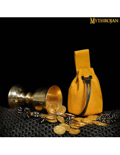 Bolsita medieval para recreacionistas - Amarillo Mostaza...
