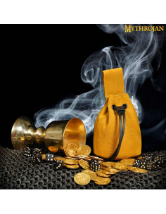 Bolsita medieval para recreacionistas - Amarillo Mostaza... 2