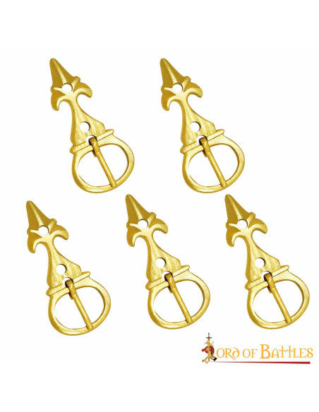 Set van 5 middeleeuwse fleur-de-lis...