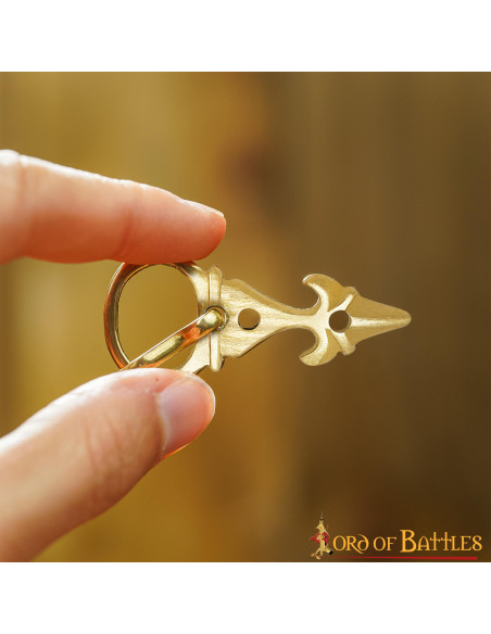 Set 5 hebillas medievales flor de lis...