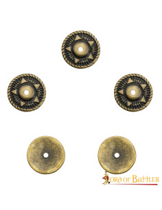 Set mit 5 Pentagramm-Ornamenten für Kleidung, Leder oder... 2