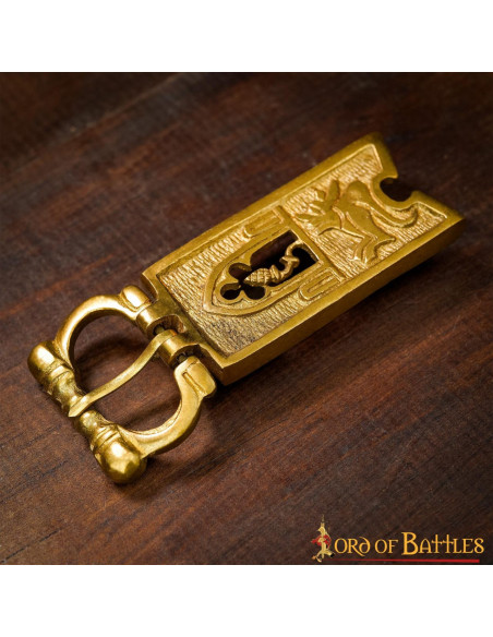 Distelgesp voor middeleeuwse riemen