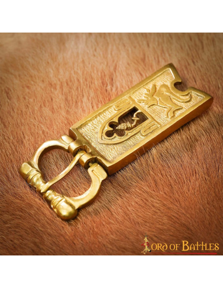 Distelgesp voor middeleeuwse riemen