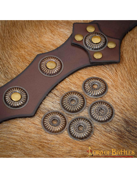 Set mit 5 vermessingten...