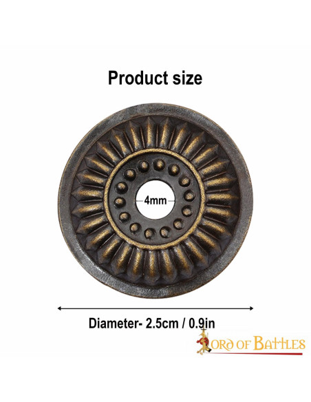 Sæt med 5 messingbelagte...