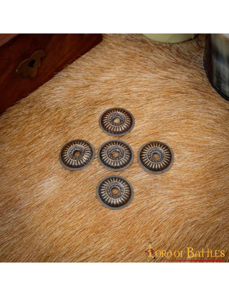 Set van 5 vermessingde middeleeuwse...