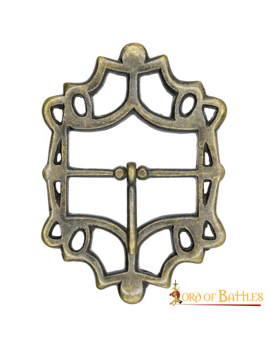 Piraten-Gürtelschnalle aus gealtertem Messing