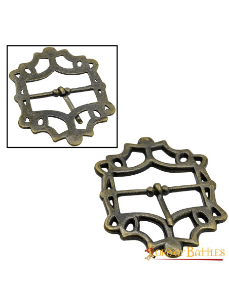 Piratenriemgesp van verouderd messing