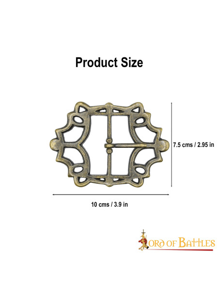 Hebilla de cinturón pirata en latón...