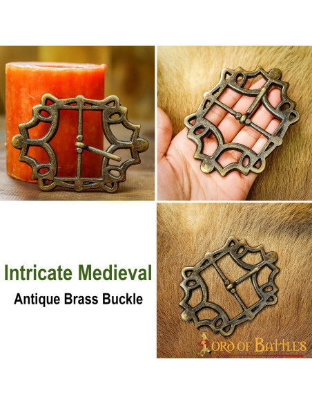 Hebilla de cinturón pirata en latón...